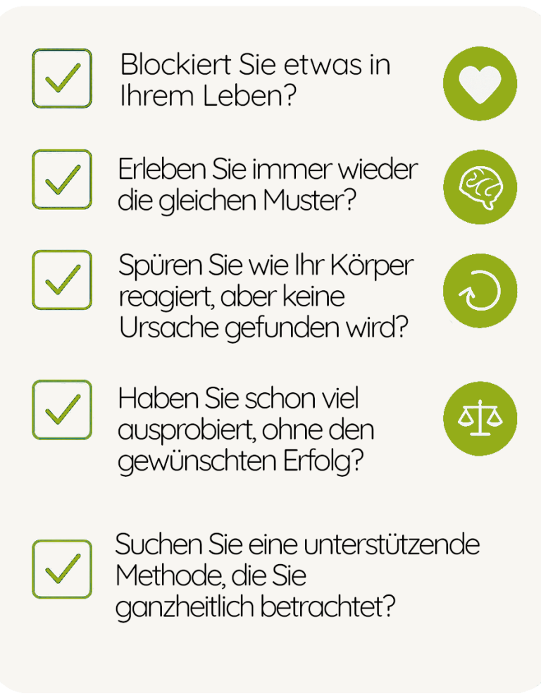 Übersicht mit typischen Problemen für eine Hypnosetherapie – Ängste, Erschöpfung, Selbstzweifel und mehr
